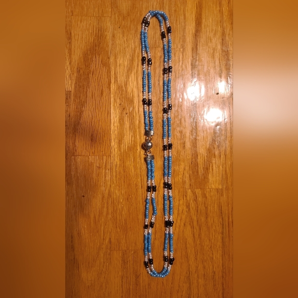Double Stranded Seed Bead Necklace/Anklet/Bracelet - Picture 4 of 4